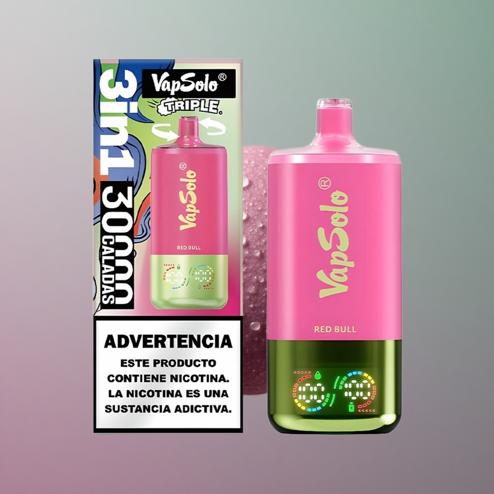 Vapsolo Triple 30000 שור אדום VapSolo מכל 40 מ\ל Type-C