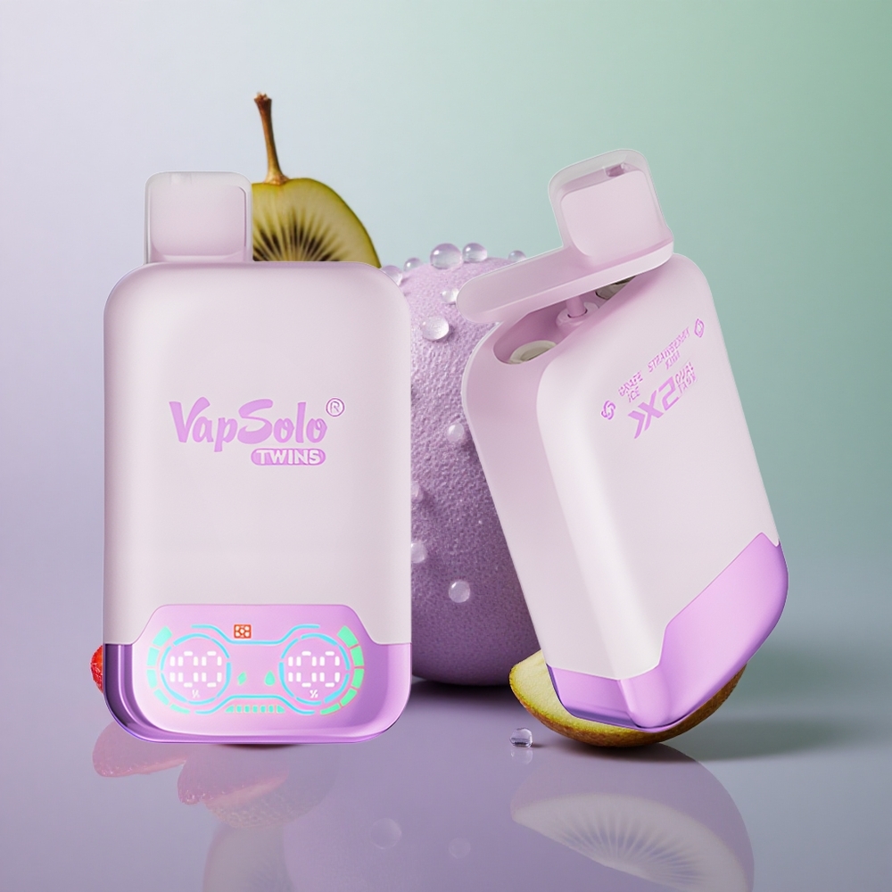Vapsolo Twins 20000 ענבים קפואים  תות קיווי עם 40 מל ו-2 מכלים