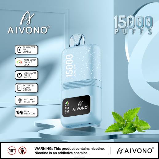 מנטה קרירה Aivono AIM magic 15,000 6D2262 | Aivono Vape Review