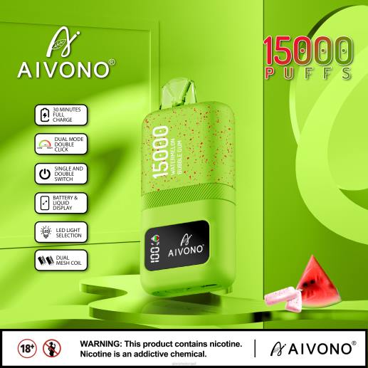 מסטיק אבטיח Aivono AIM magic 15,000 6D2265 | Aivono Vape Review
