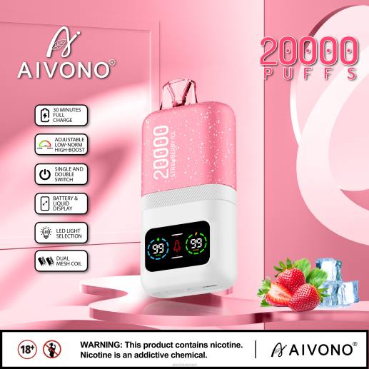 קרח תות Aivono AIM magic 20000 6D2274 | Aivono Vape Review