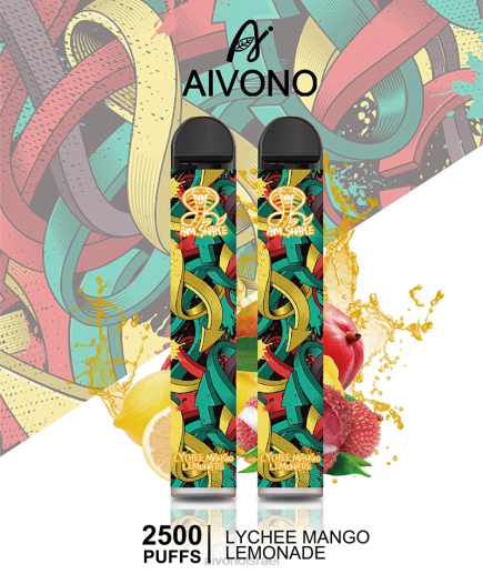לימונדה מנגו ליצ'י Aivono AIM SNAKE 2500 6D22308 | Aivono Vape Review