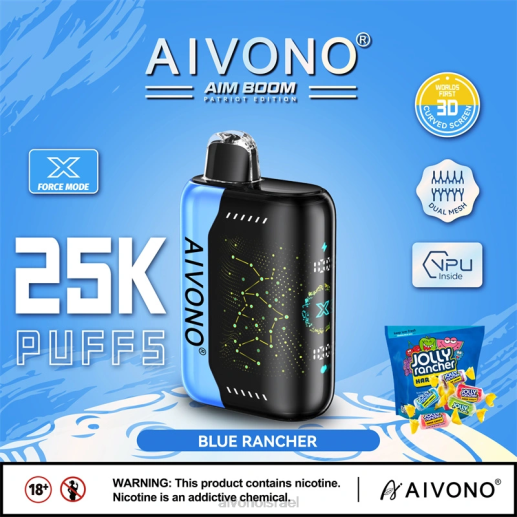 חווה כחולה Aivono AIM BOOM 25,000 6D22344 | Aivono Vape Review