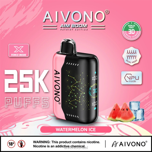 קרח אבטיח Aivono AIM BOOM 25,000 6D22353 | Aivono Vape Review