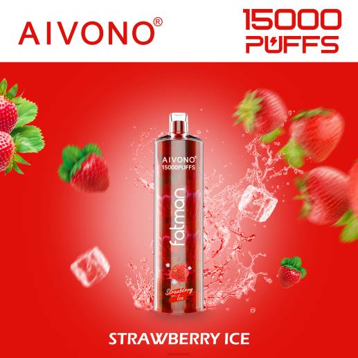 קרח תות Aivono FATMAN 15,000 6D2211 | Aivono Vape Review