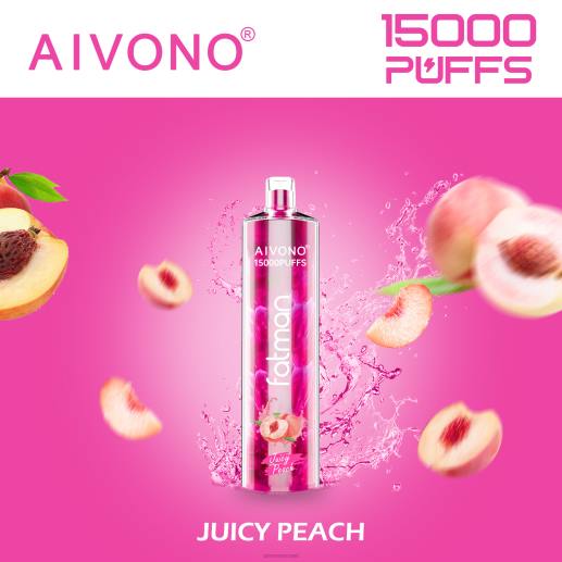 אפרסק עסיסי Aivono FATMAN 15,000 6D2217 | Aivono Vape Review