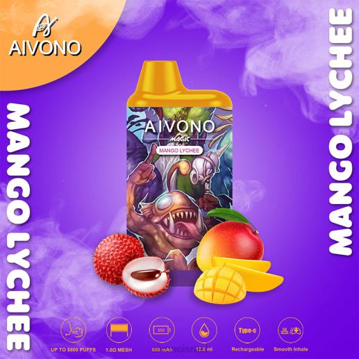 מנגו ליצ'י Aivono AIM MAGIC סיגרית קופסת פה 5800 6D2298 | Aivono Vape Review