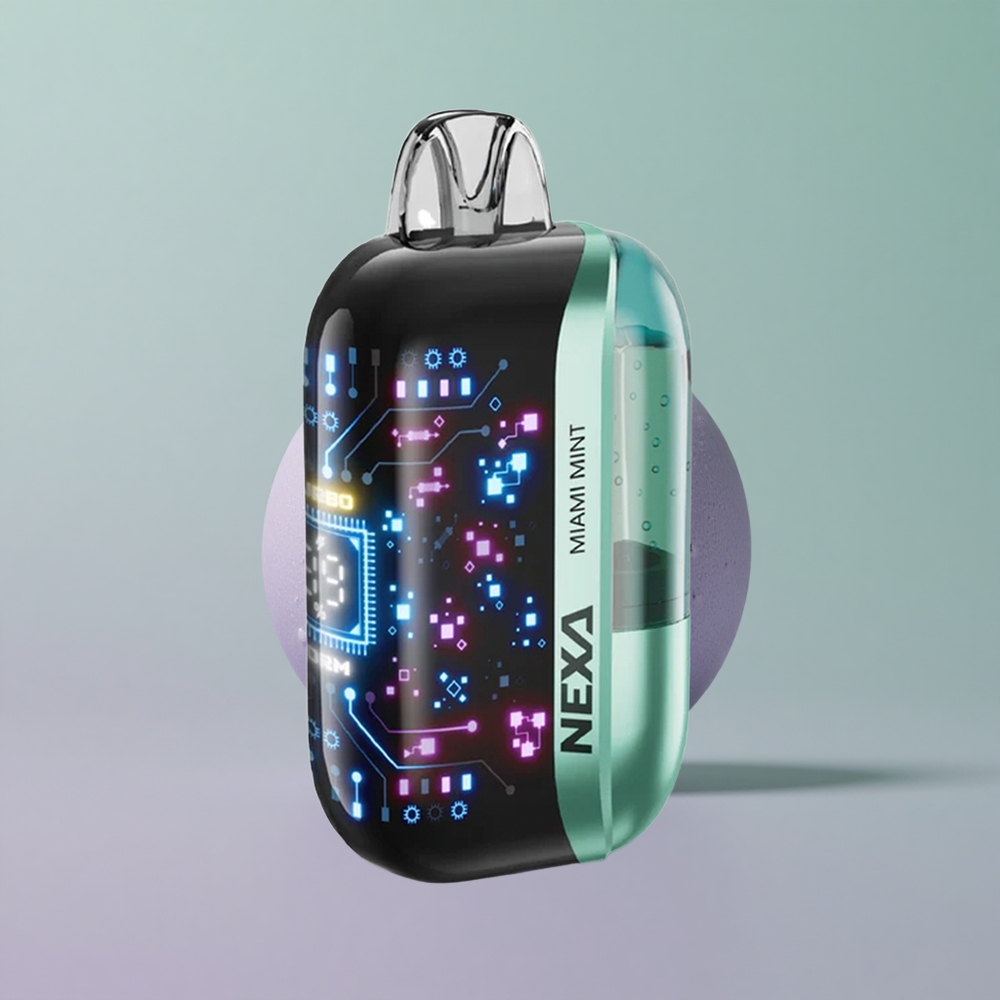 NEXA Ultra 50000 מינט מיאמי עוצמת 5% סוללה 800mah מסך דו-רשת 0.9ohm