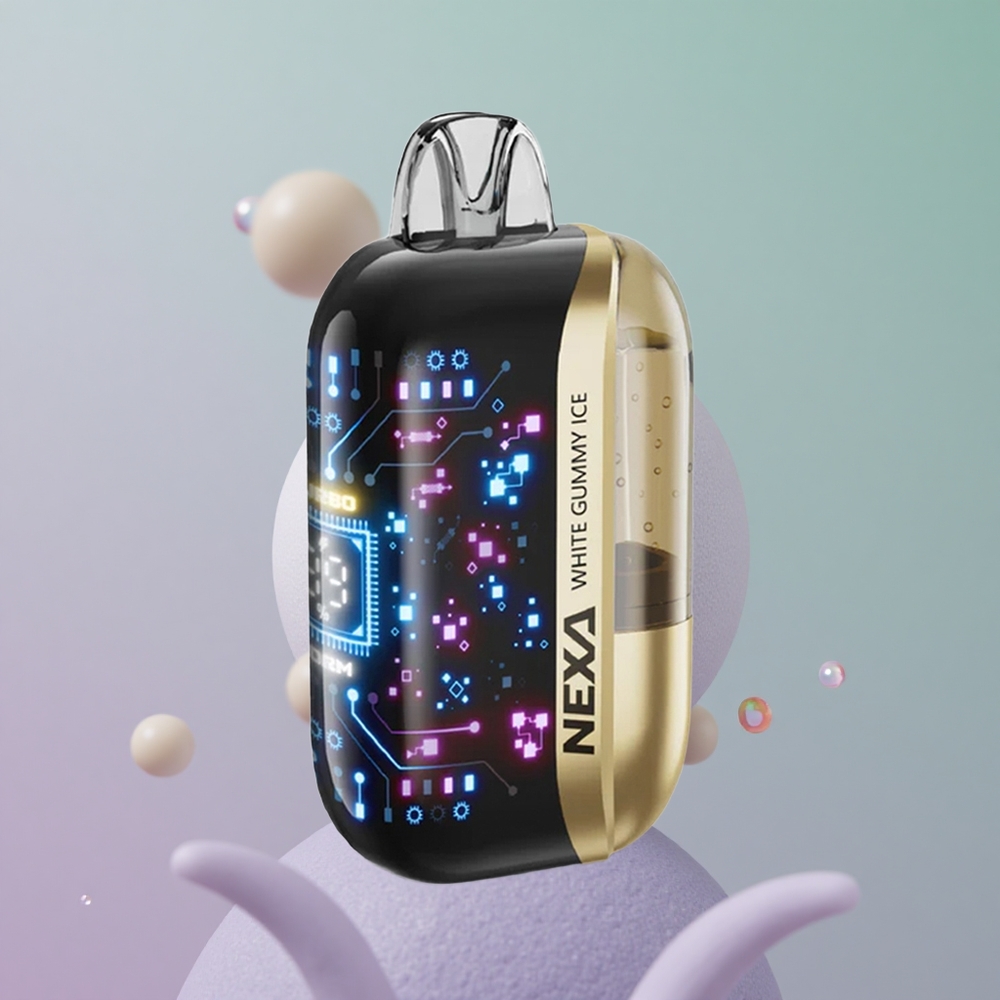 NEXA Ultra 50000 גומי לבן קרח עם סוללת 800mah וסלילי רשת כפולים 0.9ohm