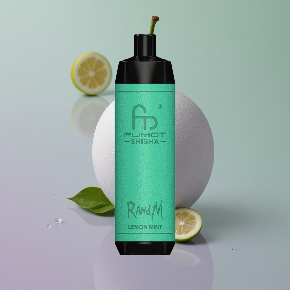 RandM Fumot Shisha 10000 לימון נענע עם סוללה 850 ומצת 0.6