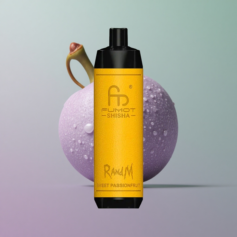 RandM Fumot Shisha 10000 פרי תשוקה מתוק עם סוללה 850 ומצת 0.6