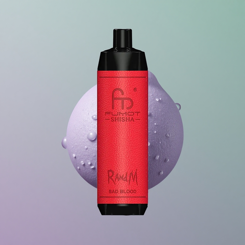 RandM Fumot Shisha 10000 דם רע עם סוללה 850 ומנחה LED