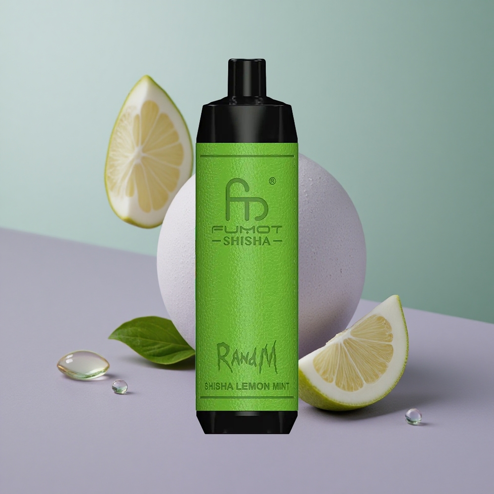 RandM Fumot Shisha 10000 לימון נענע סוללה 850 מאח Type-C