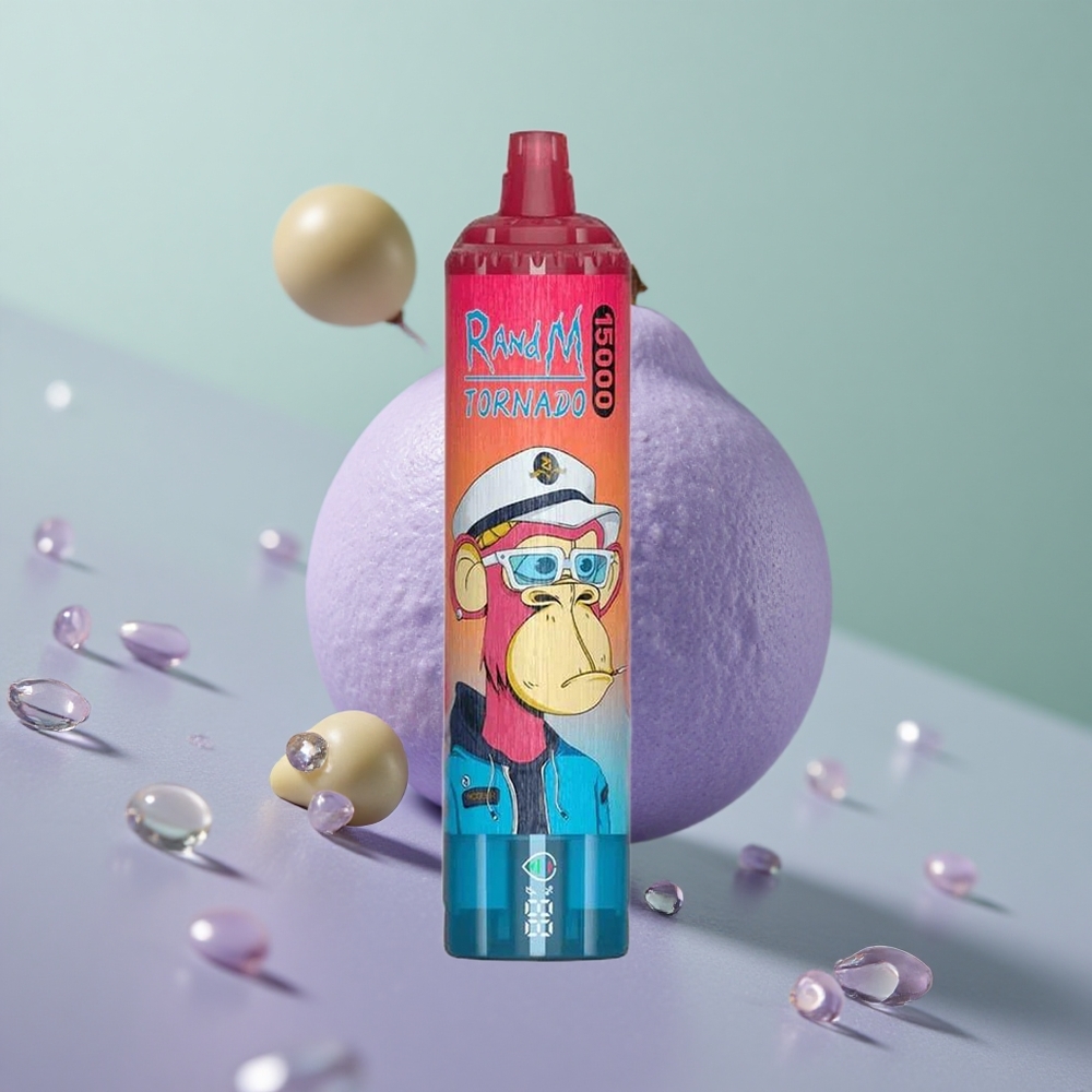 RandM Fumot Tornado 15000 קרח לוהט עם סליל משי 0.9 ומסך LCD