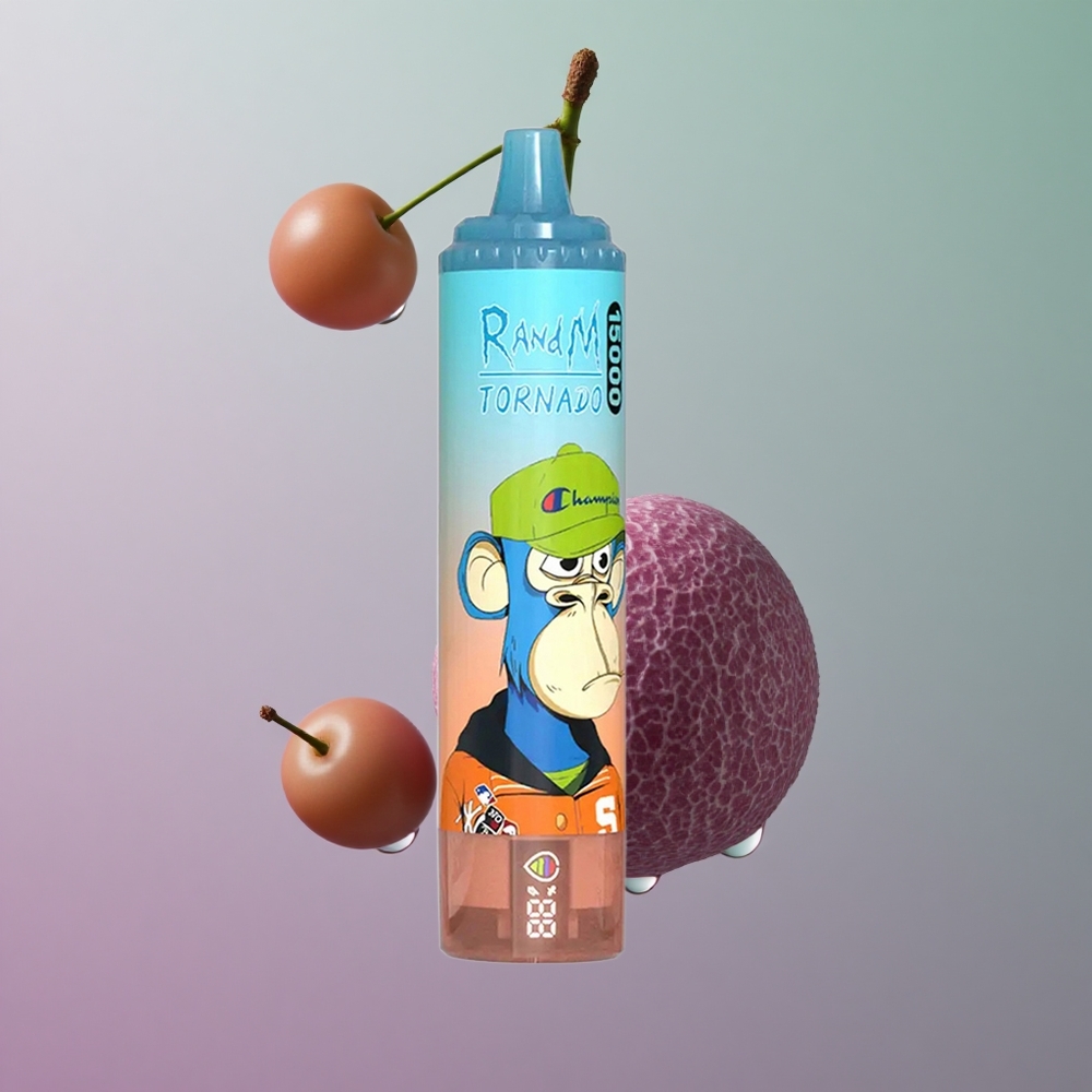 RandM Fumot Tornado 15000 קולה דובדבן עם סוללת 850mAh וסליל משי 0.9 אוהם