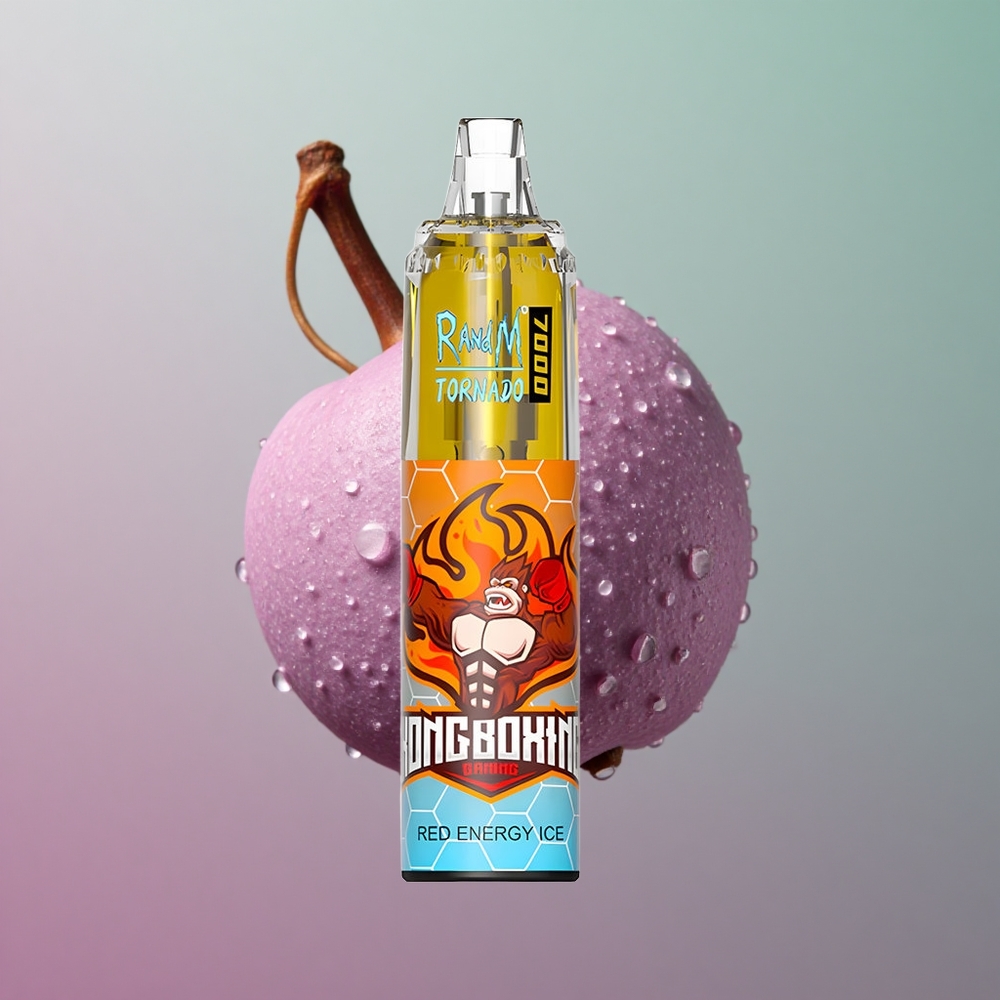 RandM Fumot Tornado 7000 אנרגיה אדומה קרח עם סוללה 850 ומנשק מסוג C