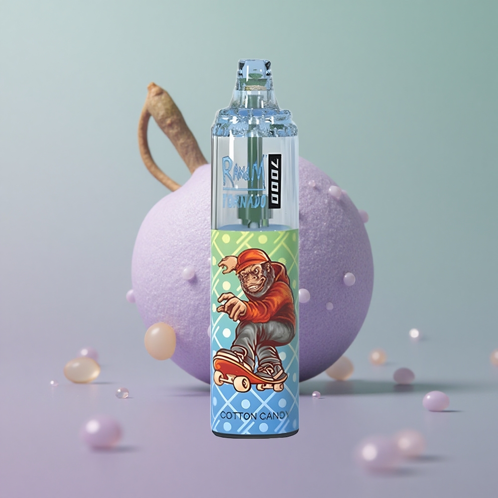 RandM Fumot Tornado 7000 צמר גפן מתוק עם סוללת 850 ומנחת אוויר