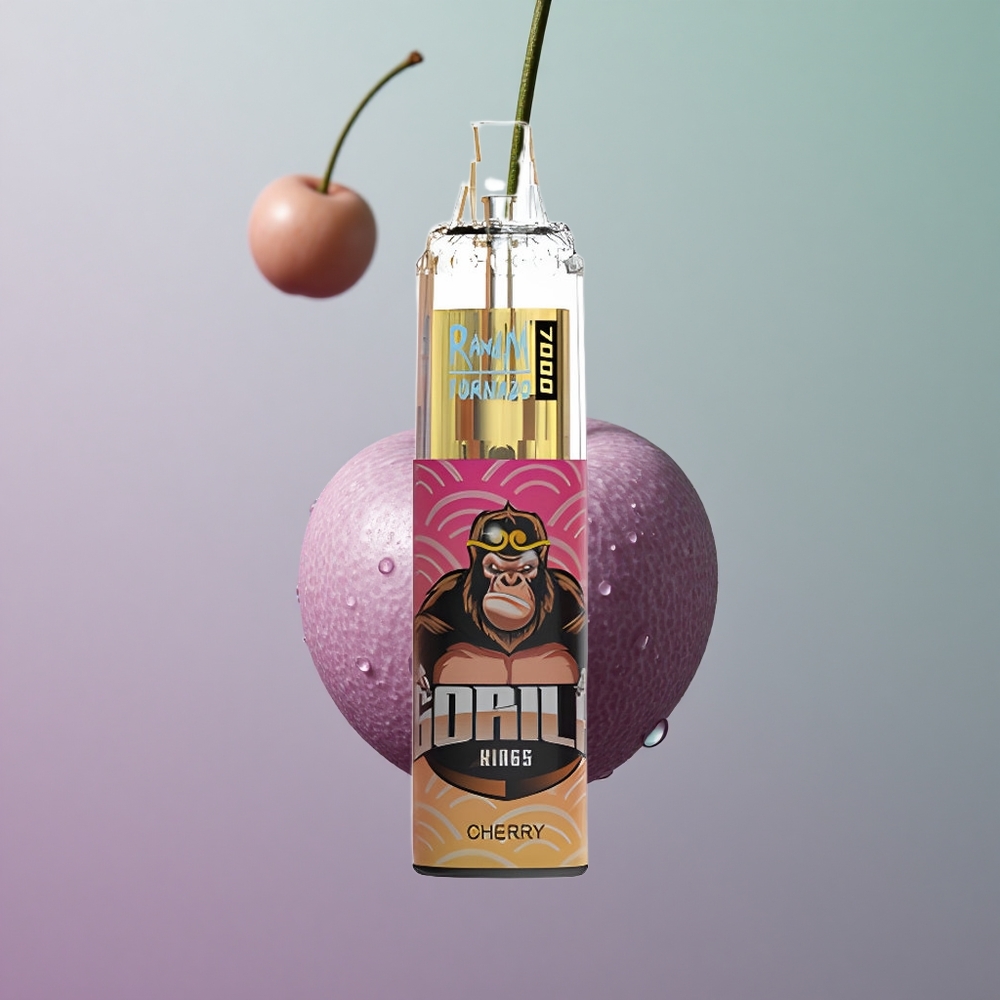 RandM Fumot Tornado 7000 דובדבן מסוג C עם סוללת 850 MAH וסליל מש