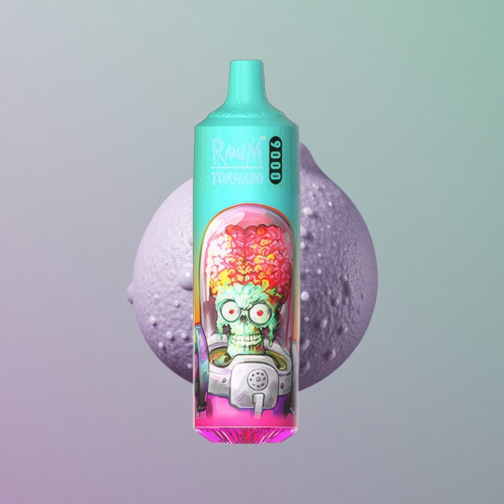 RandM Fumot Tornado 9000 גויאבה קרח עם סוללה נטענת 850 ומסך RGB חלק