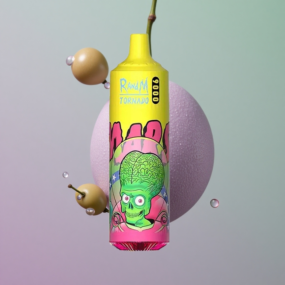 RandM Fumot Tornado 9000 מנגו משולש עם סוללה נטענת 850 ומסך RGB חלק