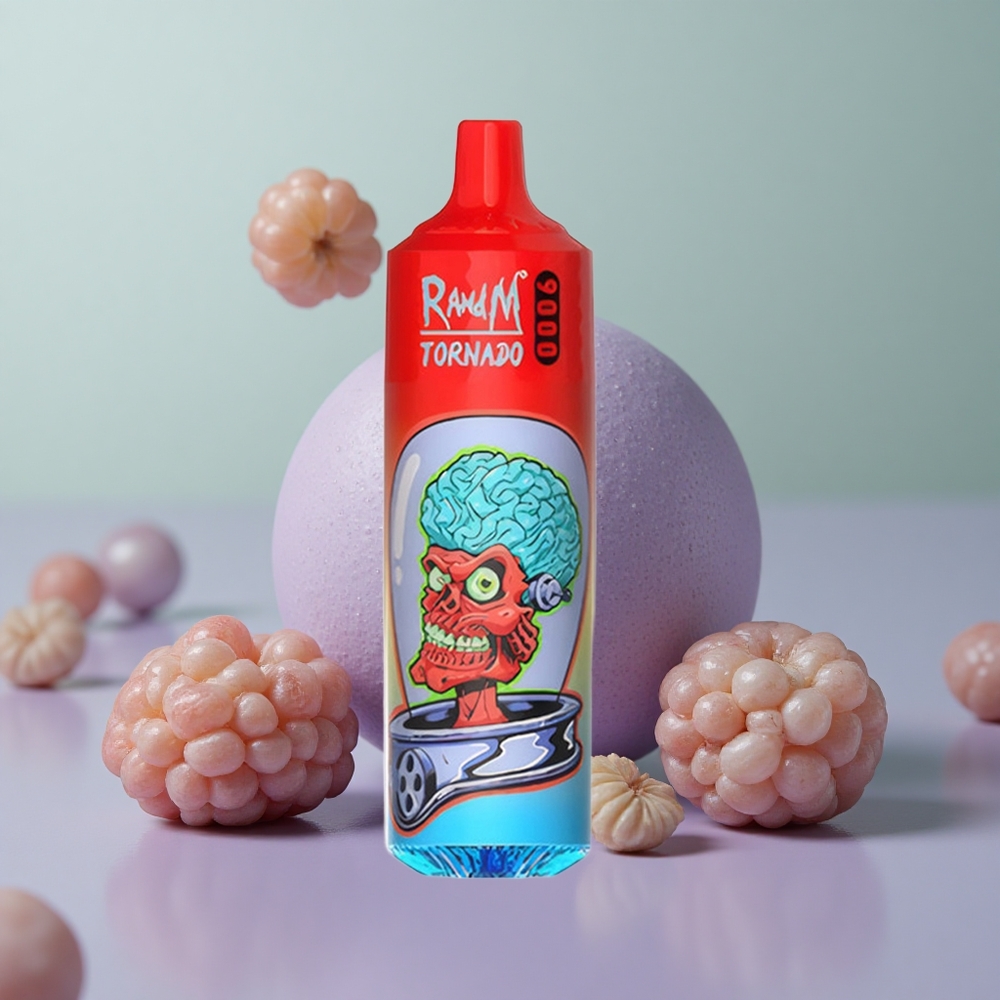 RandM Fumot Tornado 9000 ענבי יער מעורבים עם סוללת 850 ומסך RGB