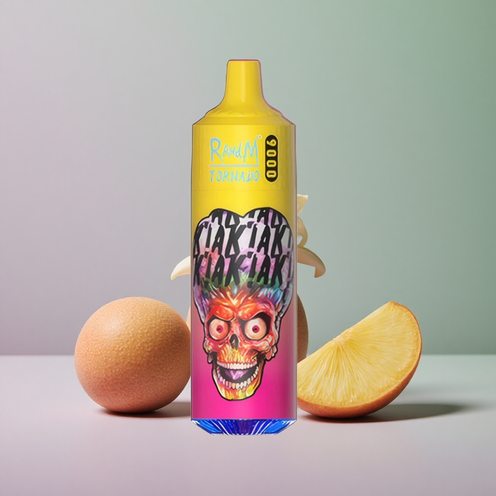 RandM Fumot Tornado 9000 אננס מנגו אפרסקי עם סוללה נטענת וסליל רשת