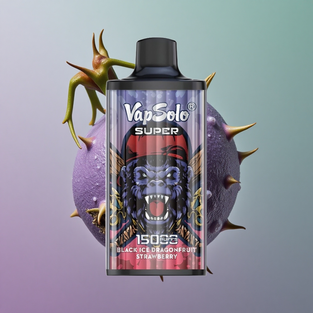 Vapsolo Super 15000 דרקון פירות קרח שחור תות עם 40 מ"ל סול Type-C