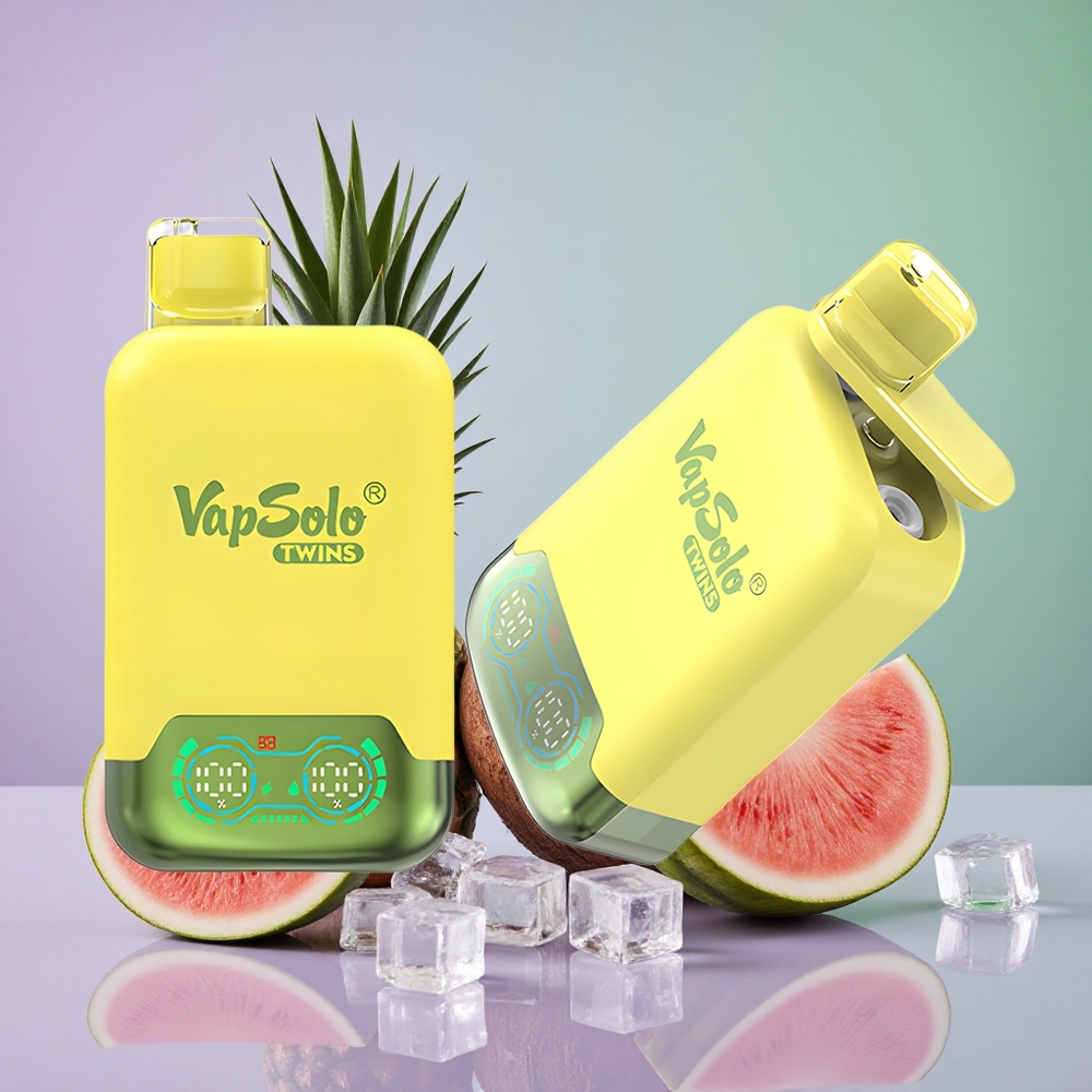 Vapsolo Twins 20000 אננס קוקוס ואבטיח קרח עם 40 מ"ל ו-Type-C